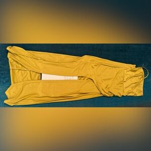 Fashion nova green split dress, brand new small